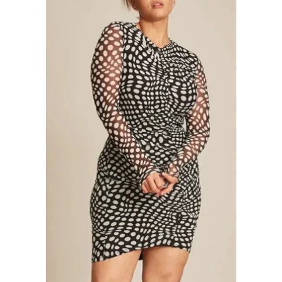 11 Honore Dresses & Skirts - 11 Honoré Niara Dot Print Long Sleeve Dress New Size 1X